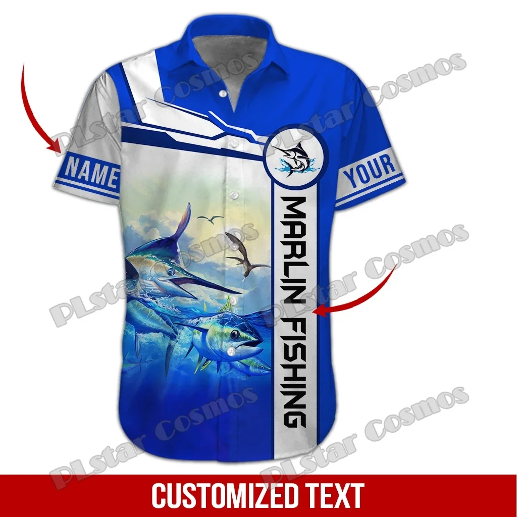 Las más nuevas camisas de manga corta de verano con nombre personalizado, camisa hawaiana con estampado 3D de Walleye amarillo, camisa informal de playa para hombre DXS08 - imagen 4