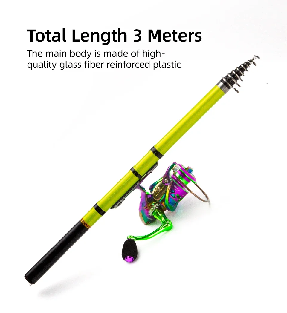 Caña giratoria blanca para pesca, alimentador telescópico de roca, caña giratoria para carpa, caña de pescar para lanzar al aire libre, 2 uds. - imagen 5