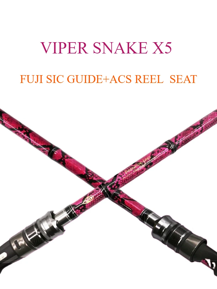 Caña de Casting WinsCraft Snake X5 – Carbono con anillas Fuji SiC - imagen 3