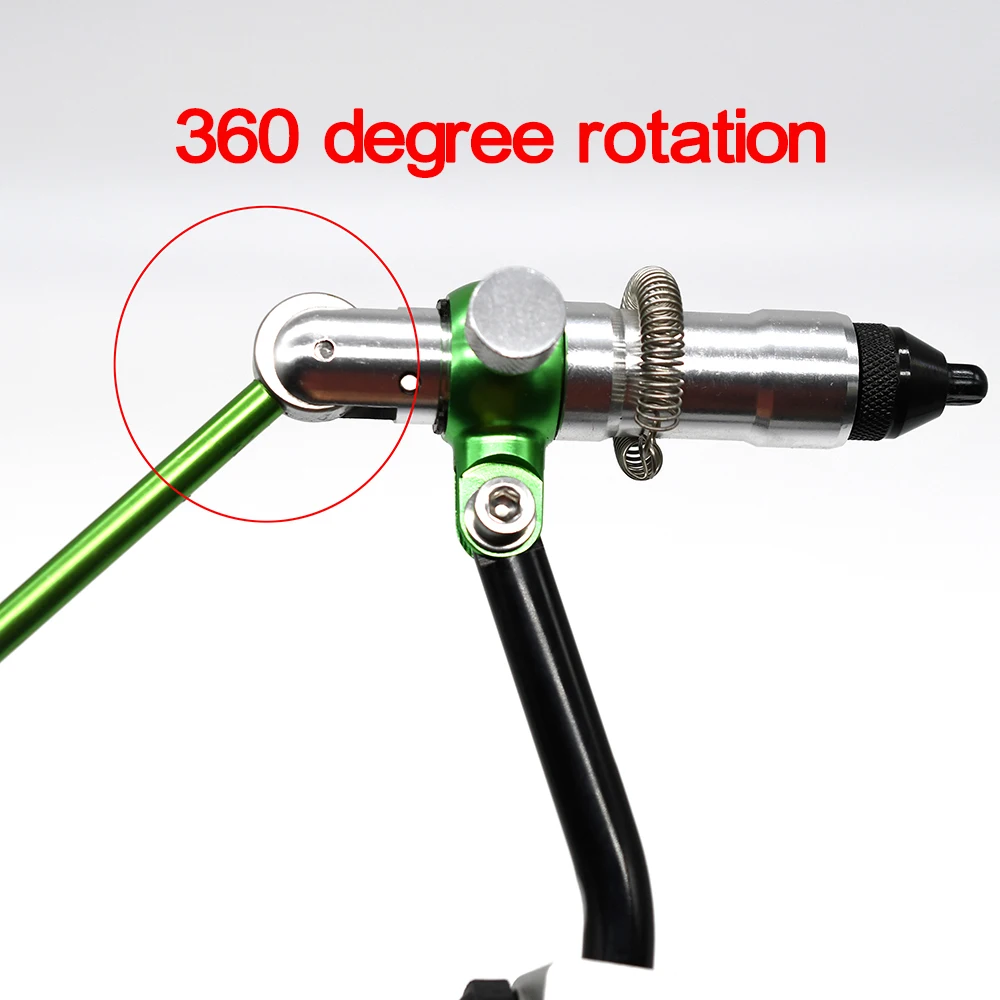 MNFT 1 Juego de tornillo de banco giratorio para atar moscas, práctico tornillo de banco para pesca con mosca con 360 °   Rotación y múltiples ajustes para Teasers y plantillas - imagen 2