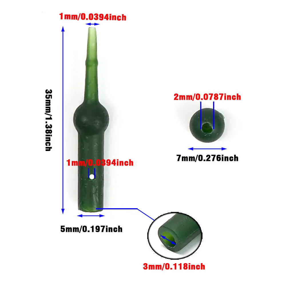 20 juegos de aparejos de Material para carpa, equipo de aparejo, aparejo de goma para pesca de carpa, aparejo para correr, líderes Leadcore, manga antienredos - imagen 5