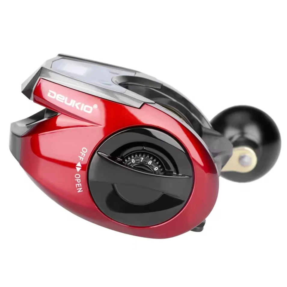Carrete DEUKIO-Baitcasting, alta velocidad, potencia de arrastre máxima, Color Iron Man de 20 kg, pantalla digital, carrete electrónico de pesca de carpa, 3000MJ - imagen 4