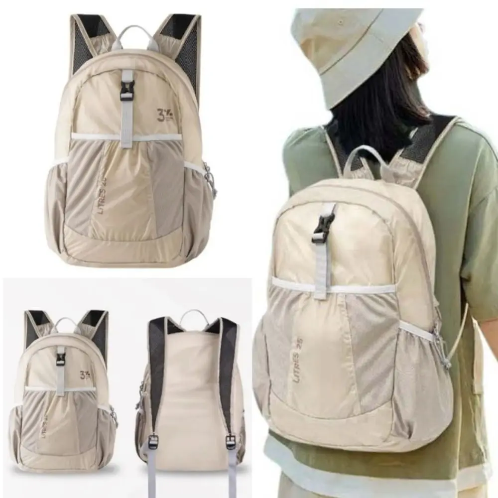 Mochila plegable con correas ajustables, bolsa de Montañismo de gran capacidad, mochila de senderismo, bolsa pequeña, mochila ultraligera compacta - imagen 4