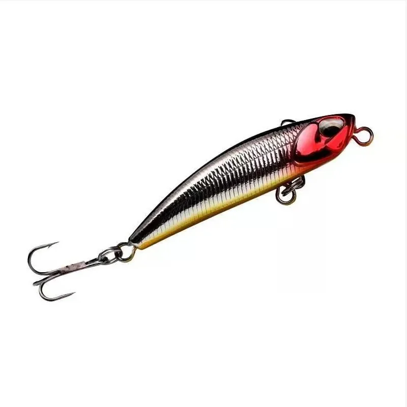 1 Uds Minnow hundimiento lentamente señuelo de pesca con lápiz 5cm 5g Crankbait Wobblers ABS cebo duro Artificial aparejos de pesca de mar y lago - imagen 5