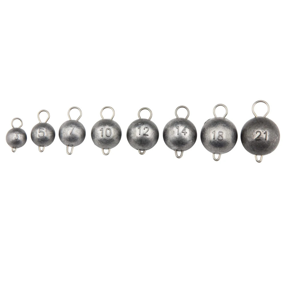 Spinpoler Cheburashka plomo redondo con Pin gotas rectas para lubina carpa trucha accesorios de pesca aparejos 2g 10g 18g - imagen 3