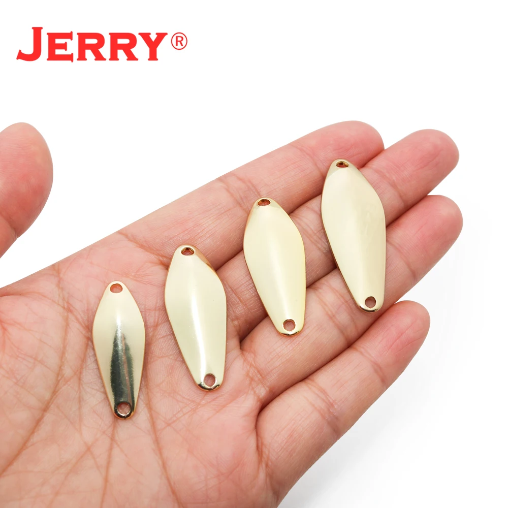 Jerry Draco 50 Uds 2,5g 3,5g 4,5g Micro cucharas señuelo de Pesca sin pintar área en blanco cucharas de trucha Spinner cebo Pesca parpadeantes - imagen 2