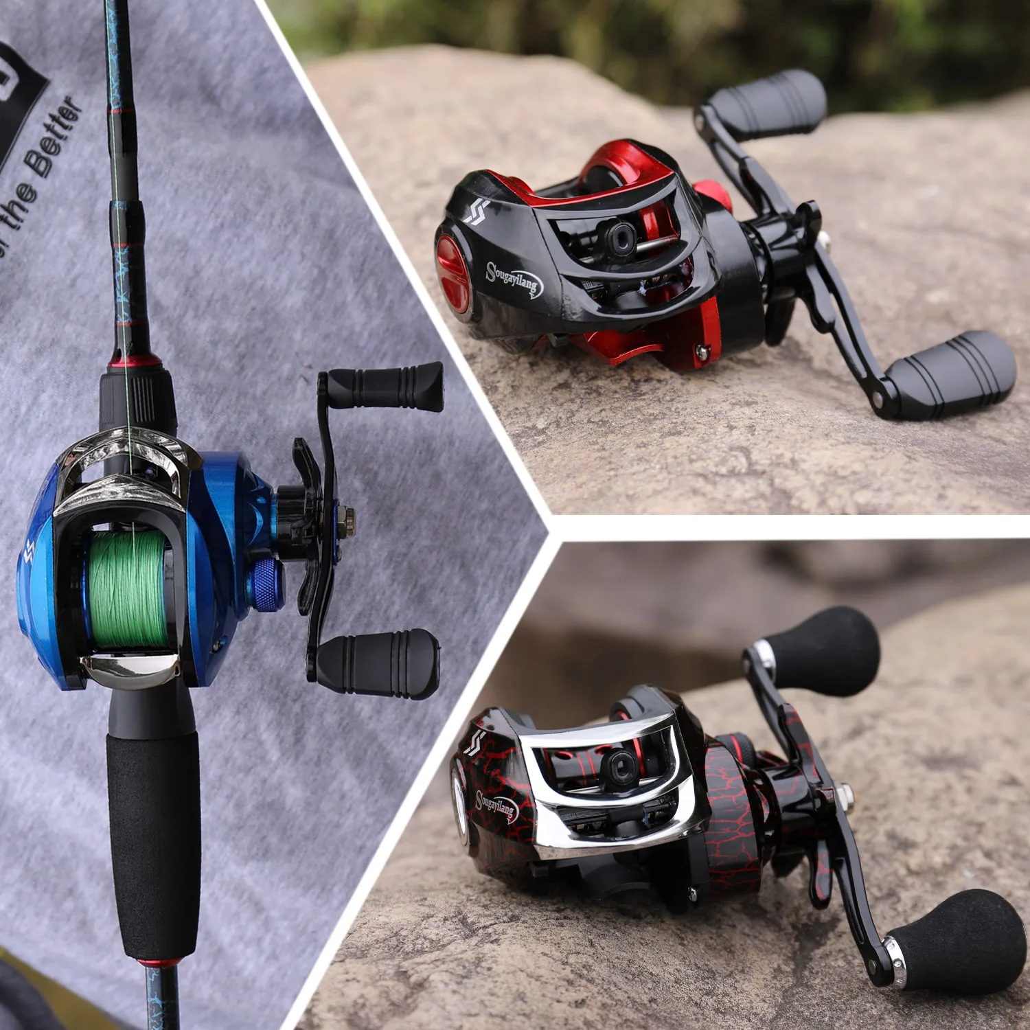 Carrete Baitcasting Sougayilang 7.2:1 con arrastre magnético 8KG - imagen 5