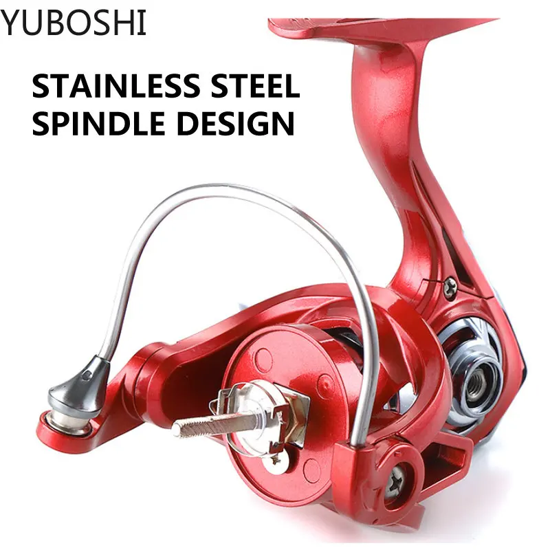 Carrete giratorio de Metal ultraligero de gran capacidad, 5 + 1BB, 2500, 3500, carrete de pesca de carpa de alta velocidad - imagen 5