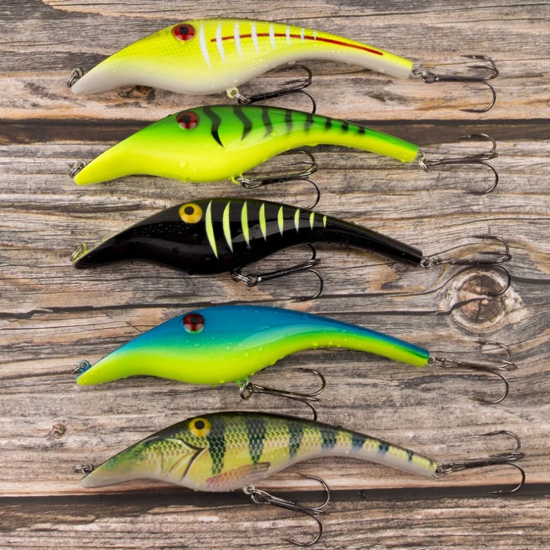 ALASICKA Zalt Pike Señuelo Wobbler 3D Ojos Flotante Jerk Troll