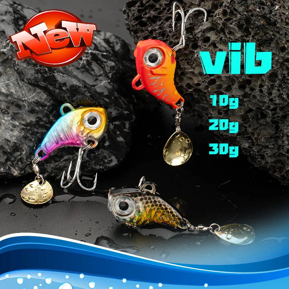 WALK FISH Tail Spinning 10g 20g 30g equilibrio giratorio plantilla de Metal VIB cebo de vibración Spinner cuchara nuevo aparejos de pesca señuelo hundido - imagen 5
