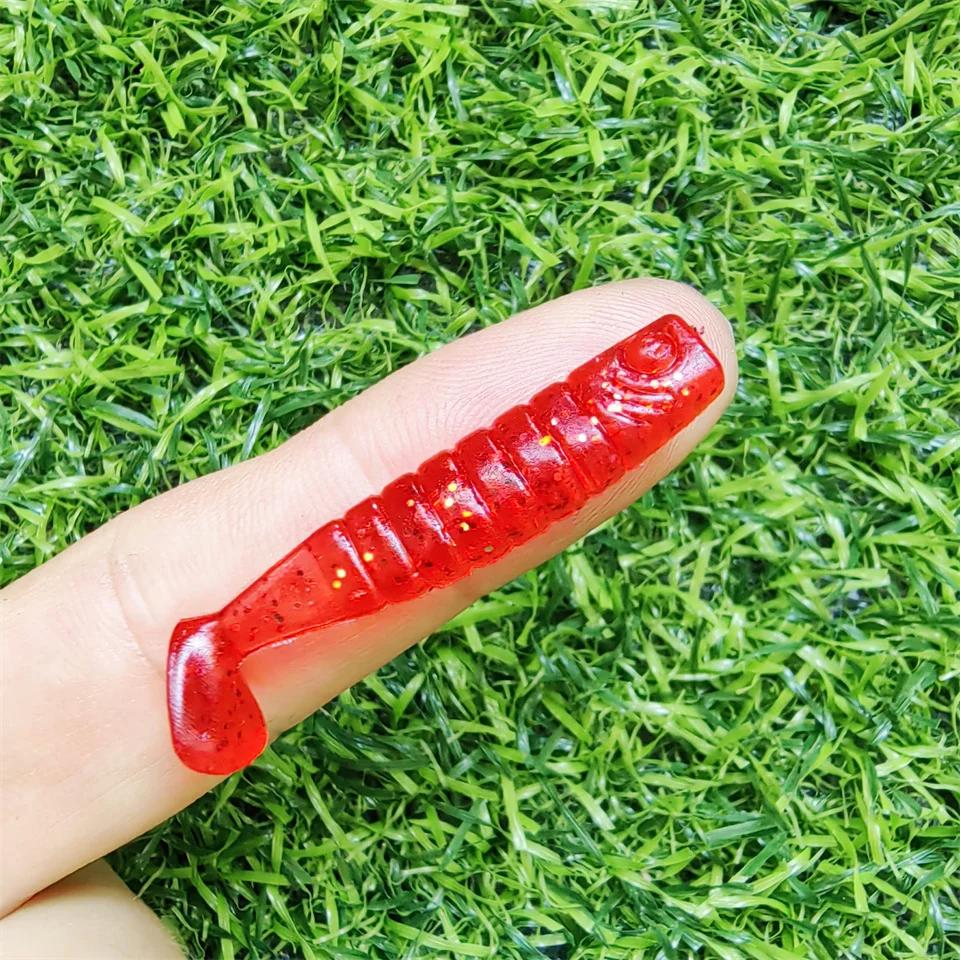 Ajing-señuelo de Pesca de roca suave, 50 piezas, 4cm/0,9g, cola en T, Swimbait, Wobblers, Drop Shot, Mini Shad, Ocean, Sea Bass, Rockfishing - imagen 5