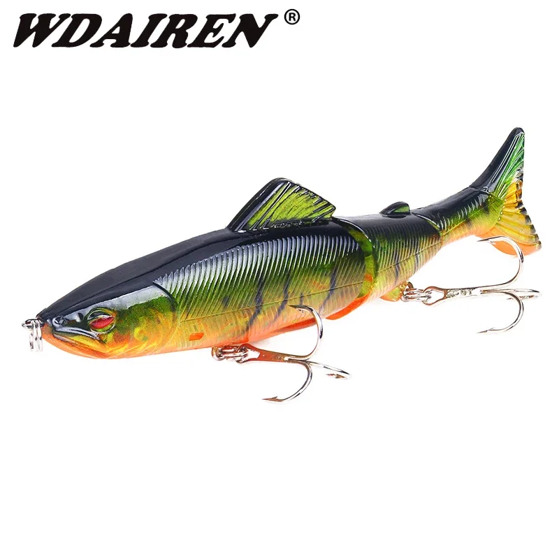 1 cebo articulado Swimbait Wobbler señuelo de pesca 13cm 18g cebo duro Artificial Minnow Crankbait para lubina perca carpa aparejos de pesca