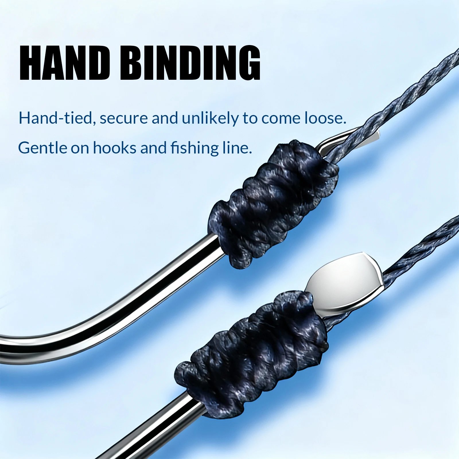 Anzuelo de pesca Iseama de 9KM, paquete de 10 anzuelos de púas para pesca en el mar con cordón de PE, anzuelo de carpa antibobinado, aparejos de agua dulce - imagen 4