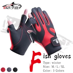 Guantes de pesca WALK FISH Otoño Invierno uso al aire libre espesar dedo Flip antideslizante resistente al desgaste pantalla táctil Lull Gear hombres ciclo