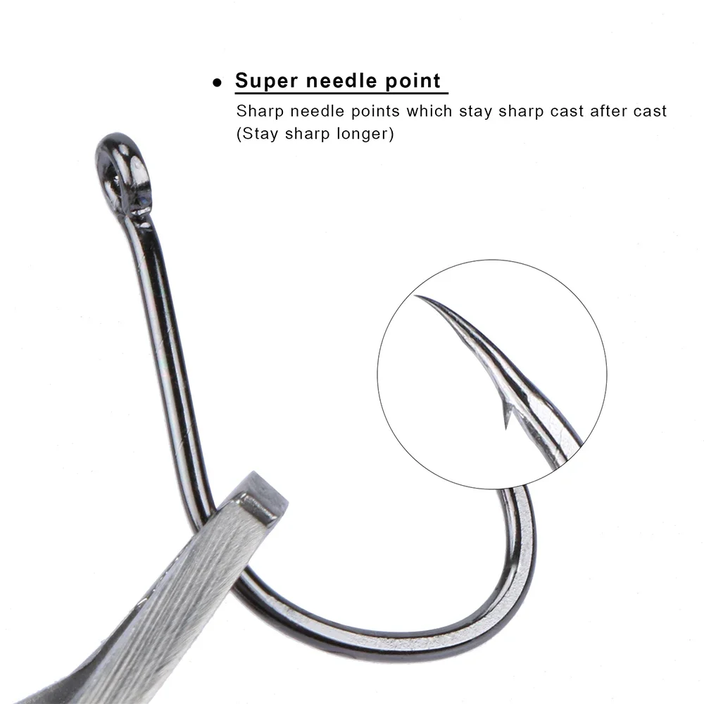 Goture 500 Uds juego de anzuelos de pesca de carpa anzuelo de pesca de acero al carbono con caja de aparejos de pesca 6 #   -15 #   10 tamaños - imagen 4