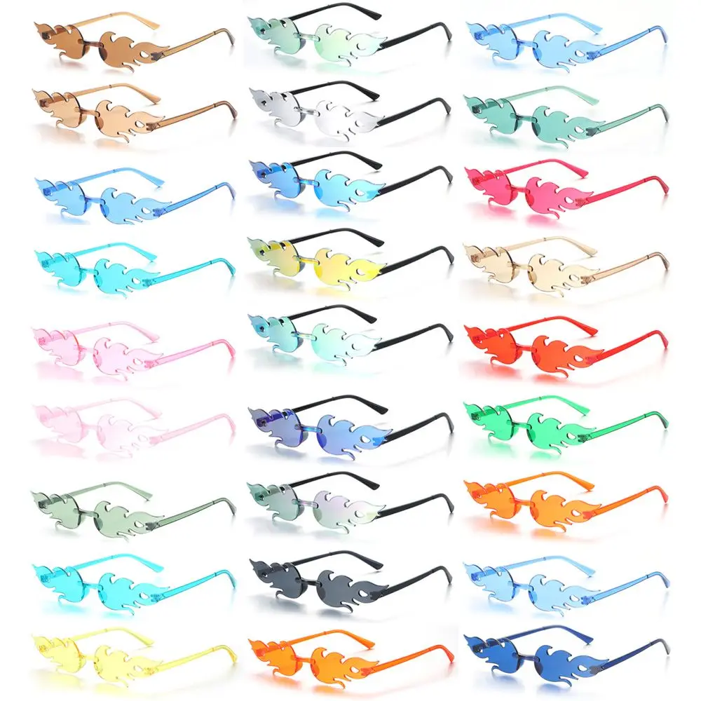 Gafas de sol sin montura para mujer – Forma llama modernas - imagen 5