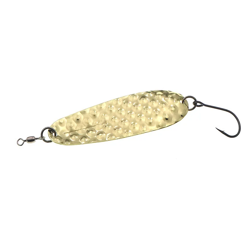 Cuchara de pesca, cuchara de cobre plateada/dorada, señuelo de pesca de 20g, plantilla de Metal, cebo Artificial, Jigging duro, aparejos de mar de agua salada - imagen 4