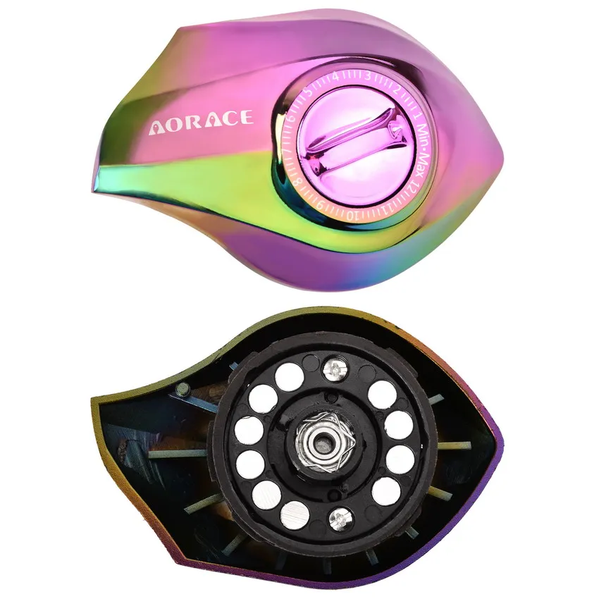 Carrete de pesca Aorace-Baitcasting con carrete de aluminio, relación de engranaje 7,2: 1, arrastre máximo, 8 kg, Luya, Pesca de agua dulce - imagen 3