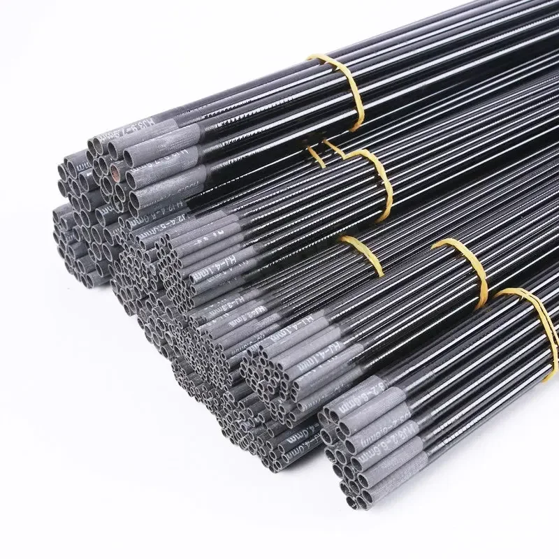 8,8mm-11,7mm 3 piezas punta de caña de pescar de repuesto 1,2,3 secciones caña de pescar Tanwan tamaño corto completo accesorios de carbono huecos resistentes - imagen 3