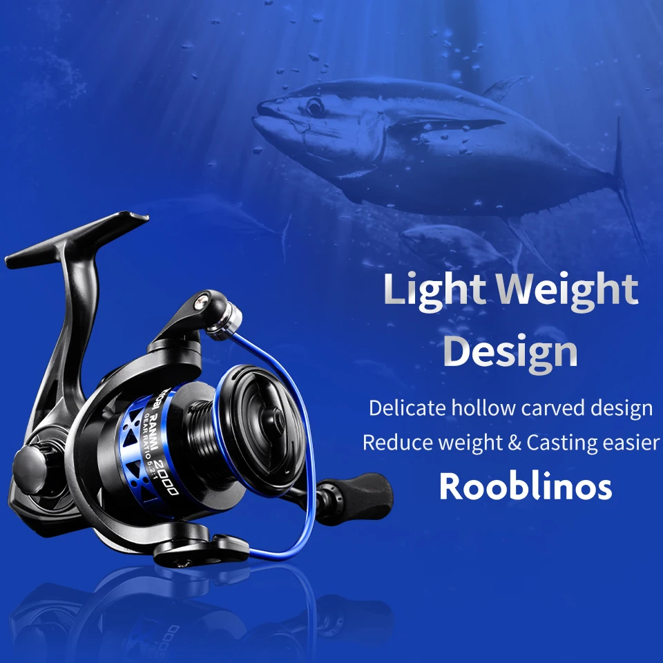 Carrete giratorio ROOBLINOS CG, carrete de Metal para pesca en agua salada, carrete de alta velocidad - imagen 4