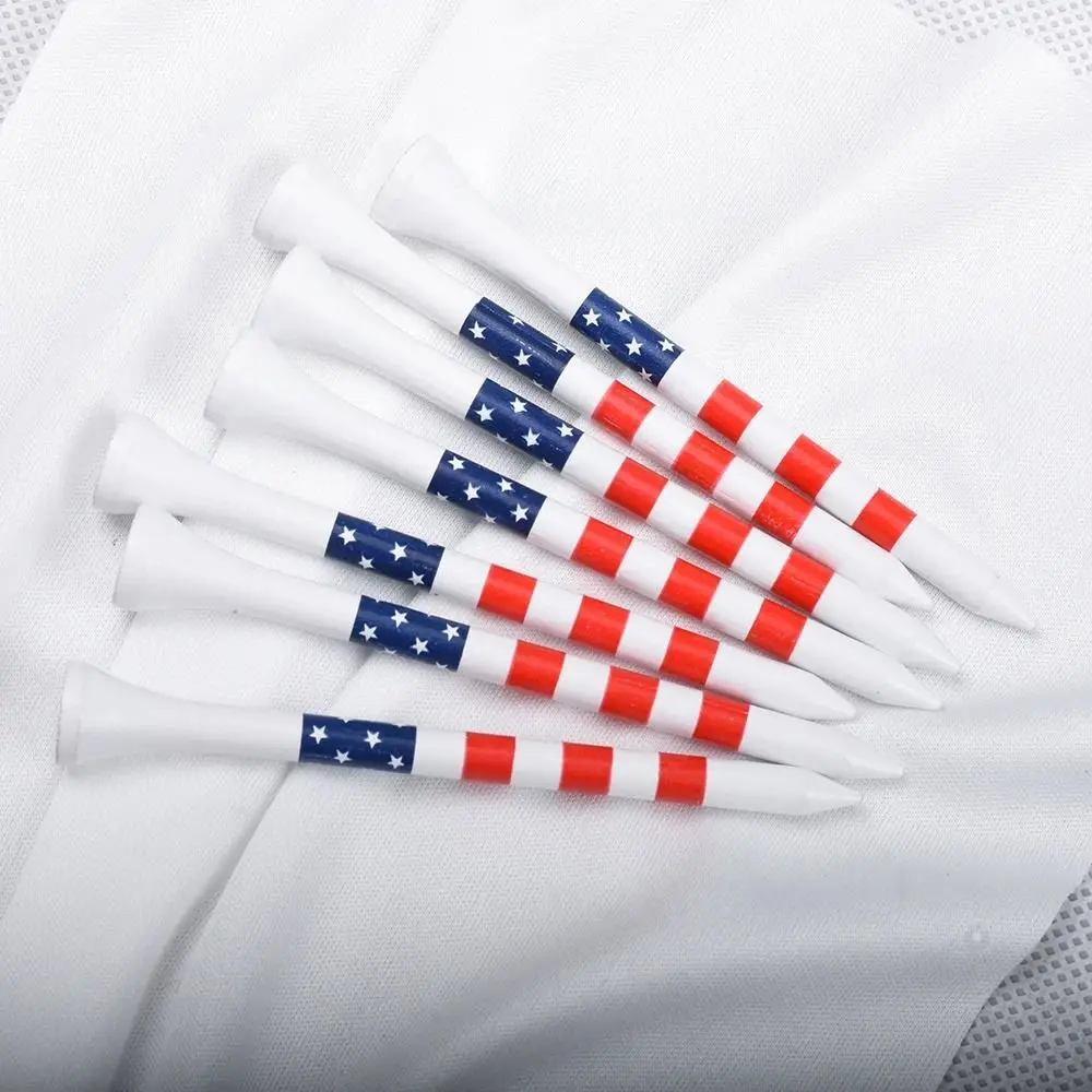 10 Uds. Tees de Golf de 70mm/83mm, soporte de pelota de Golf a rayas de colores de bambú, camisetas profesionales reducen la fricción, reductores - imagen 5