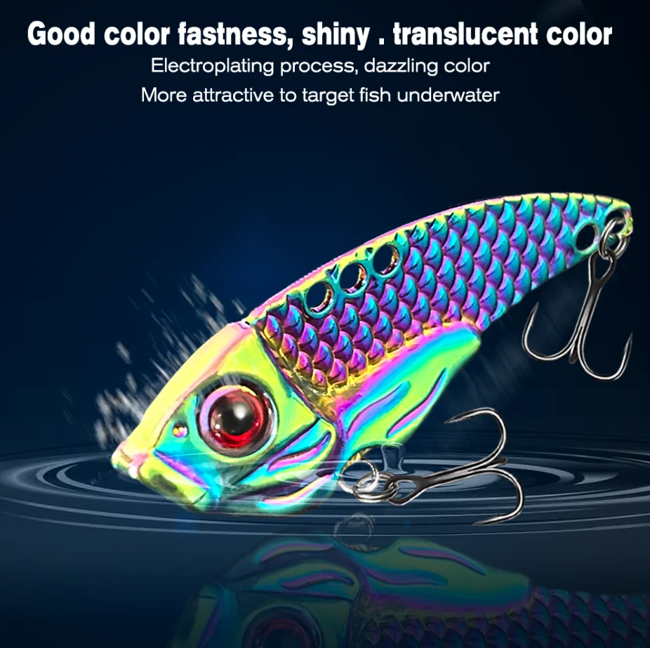 JOSBY señuelos de Metal VIB, señuelo de Pesca de hoja, peso 3, 5, 7, 10, 15g, cuchara de vibraciones, cebo duro de agua salada, Crankbait Artificial - imagen 2