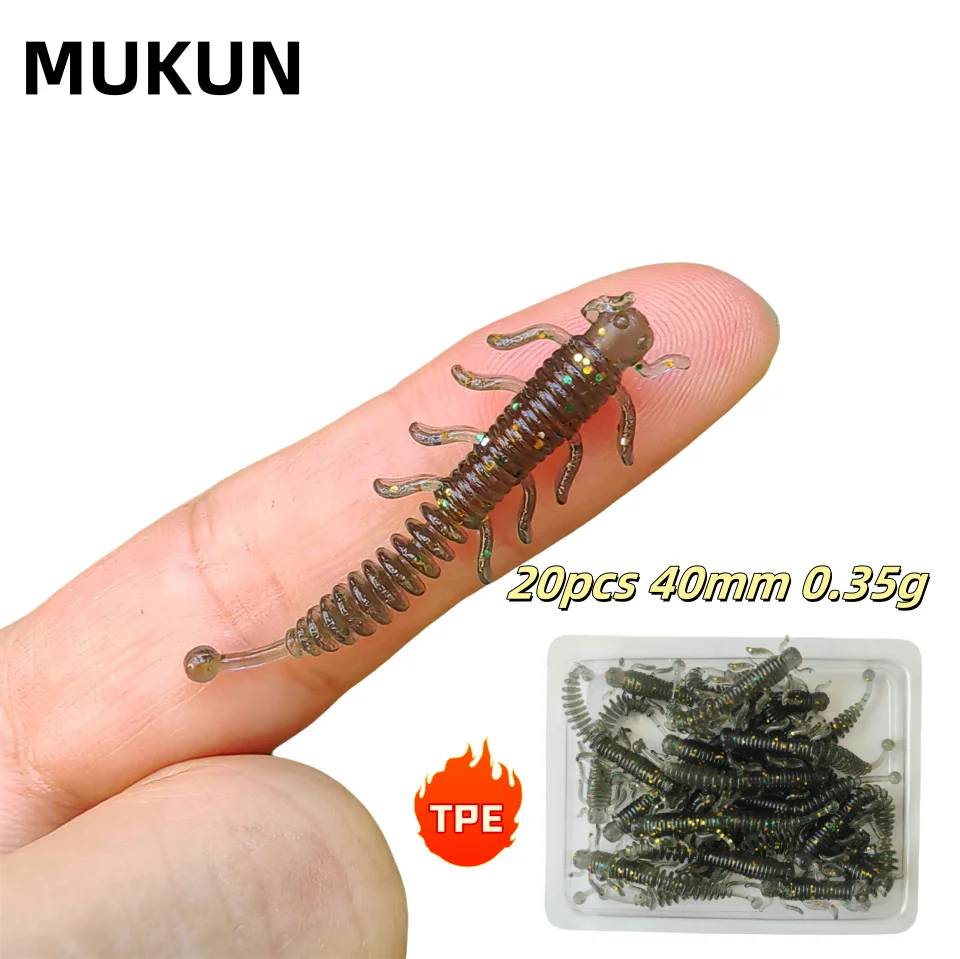 MUKUN Gusano Silicona Mini AJING para Rockfish y Bass - imagen 3