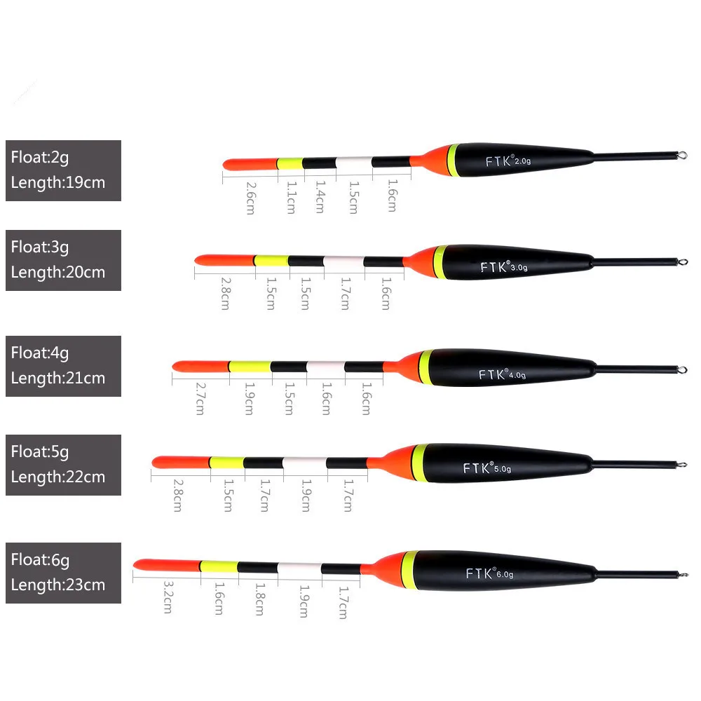 Flotador de pescado de madera de bálsamo de 5 piezas con flotador Vertical de pesca en el mar engrosado, longitud de 19-23cm, accesorios de pesca al aire libre - imagen 3