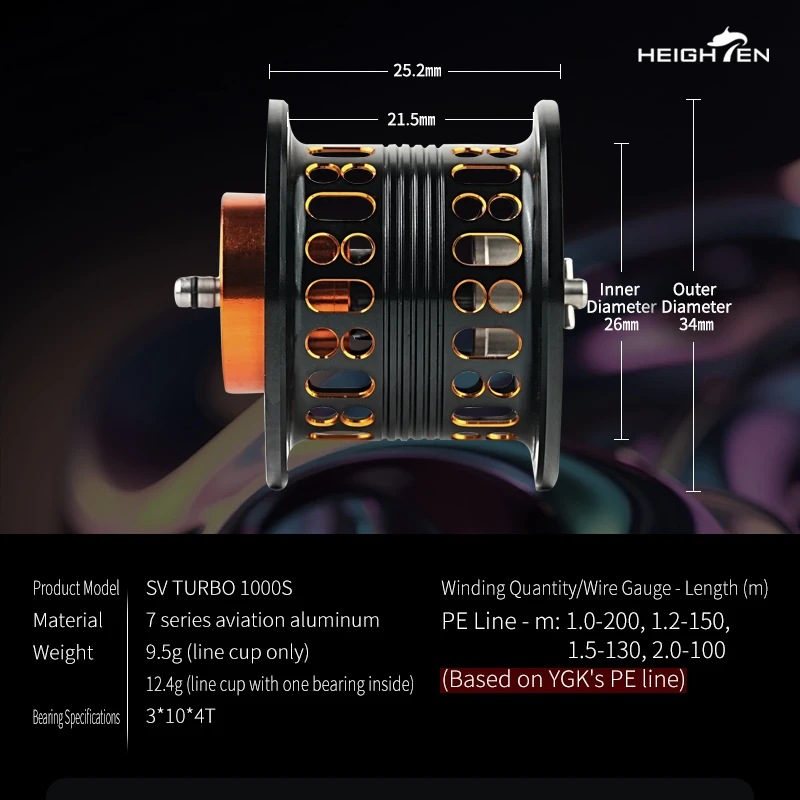 HEIGHTEN Carrete poco profundo para Daiwa Zillion Steez Ryoga Morethan, carrete de Baitcasting - imagen 3