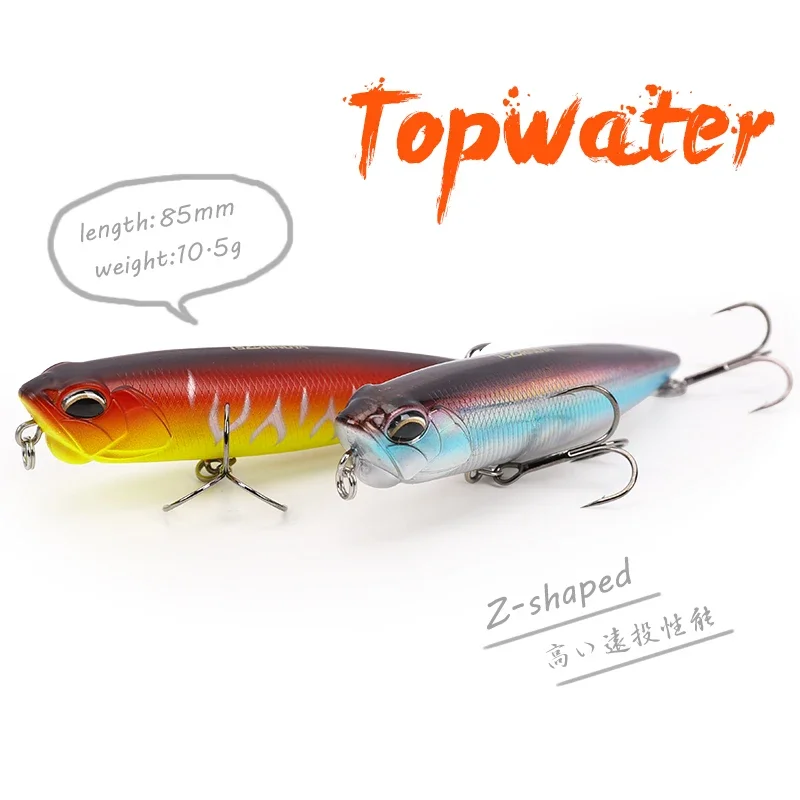TSURINOYA-señuelo de pesca con lápiz Topwater DW59, 85mm, 10,5g, cebo duro, Wobblers flotantes artificiales, Lucio, lubina, Swimbait - imagen 4