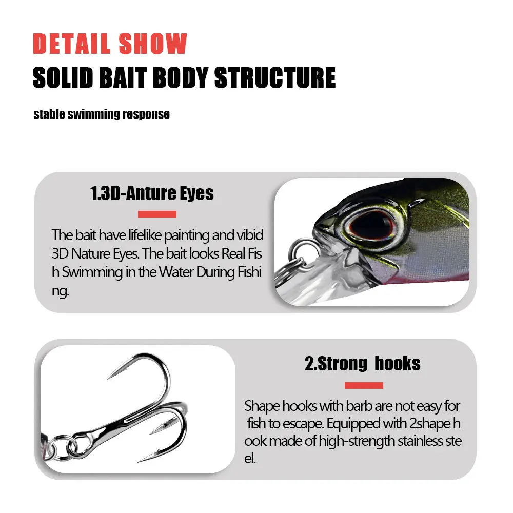 Señuelo de pesca de pececillos, 1 piezas, 9cm, 10,5g, Crankbaits, Wobblers para Lucio, aparejos de pesca - imagen 4