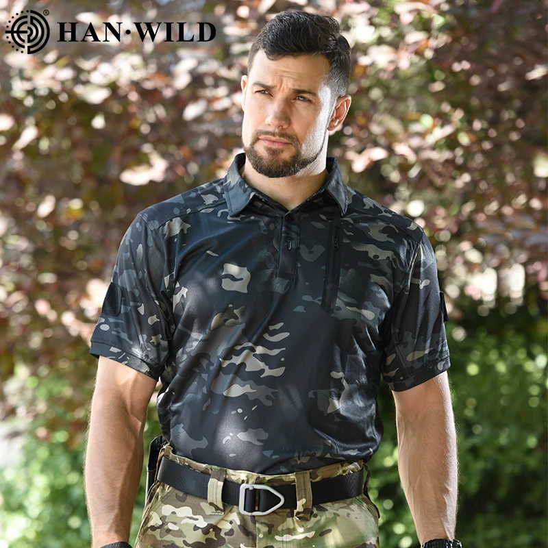 Camisas de combate táctico para hombre, ropa de secado rápido, absorbente de sudor, camisetas informales para acampar al aire libre, camiseta, ropa de senderismo - imagen 4