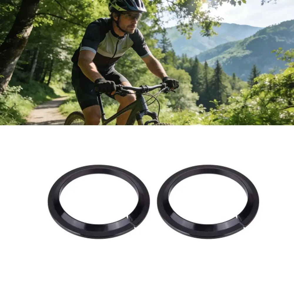 2 uds interior 39,7mm horquilla cónica corona carrera exterior 51mm aleación de aluminio auriculares conversión corona carrera ligera para horquilla de 1,5 pulgadas