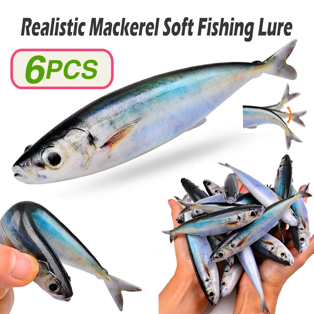 Señuelo blando realista de macarela 14.5cm para jigging salado