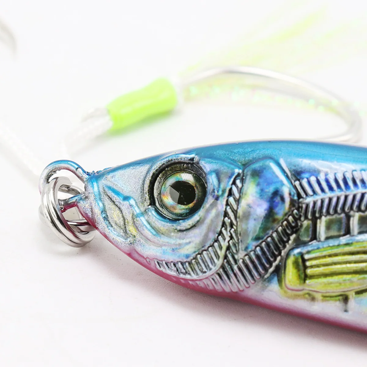ZYZ 1 unidad de cebo simulado JIG de pesca 60/80G señuelo de pesca en forma de S de Jigging lento cebo Artificial pesca de fundición larga Fakebait - imagen 4