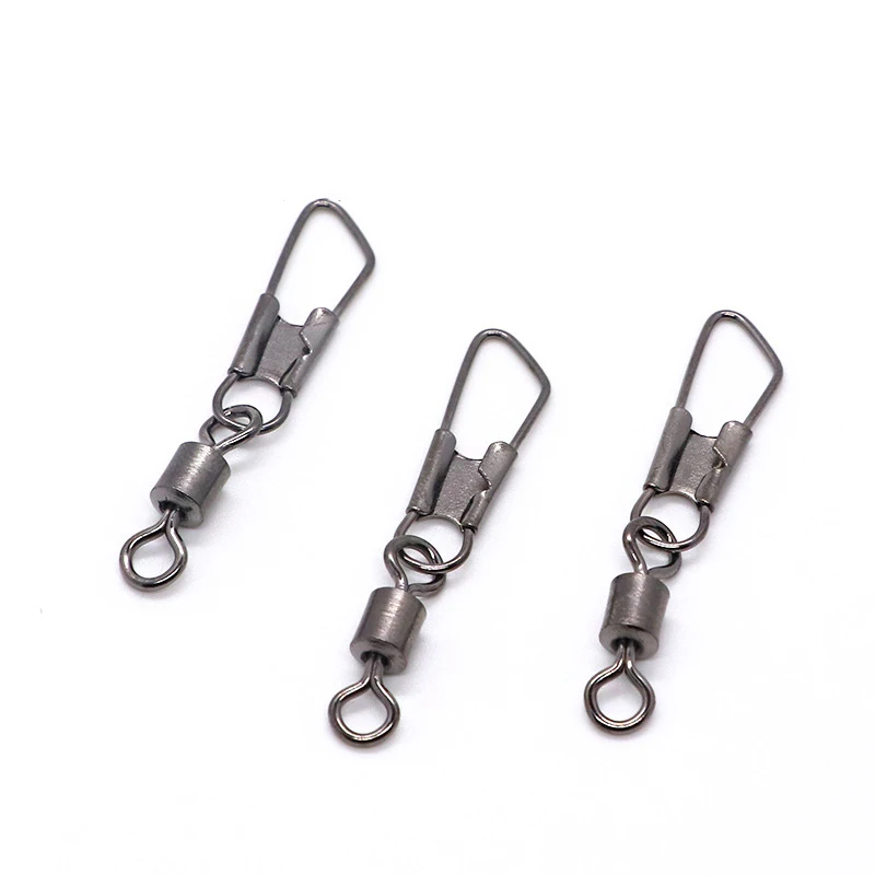 Suministros de Pesca de piezas, Conector de Clip de Pin tipo A de acero inoxidable giratorio de cobre, señuelo, herramientas de Pesca, accesorios de aparejos, 1000 - imagen 5