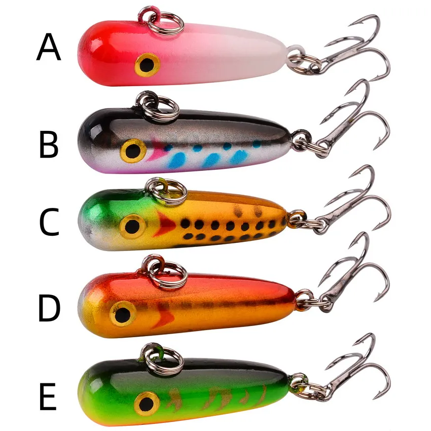 Señuelo de Pesca de lápiz de hundimiento, Mini cebo duro de plástico Artificial, aparejos de Pesca de trucha, 3cm, 2g, 5 piezas, nuevo - imagen 5