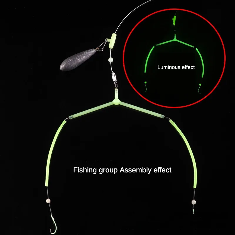 Juego de pesca de equilibrio, línea de pesca, sublínea, dispositivo de bifurcación, pescaHotHoy, espiga luminosa, accesorios de pesca de mar - imagen 4