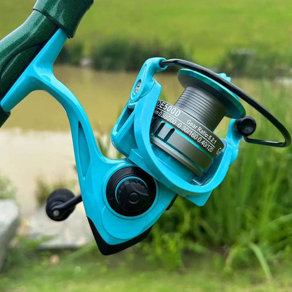 Carrete de pesca giratorio súper duradero, carrete de Metal de diseño ligero, rueda de Jigging de agua salada, relación de engranaje 5,2: 1, aparejos de pesca de mar - imagen 3