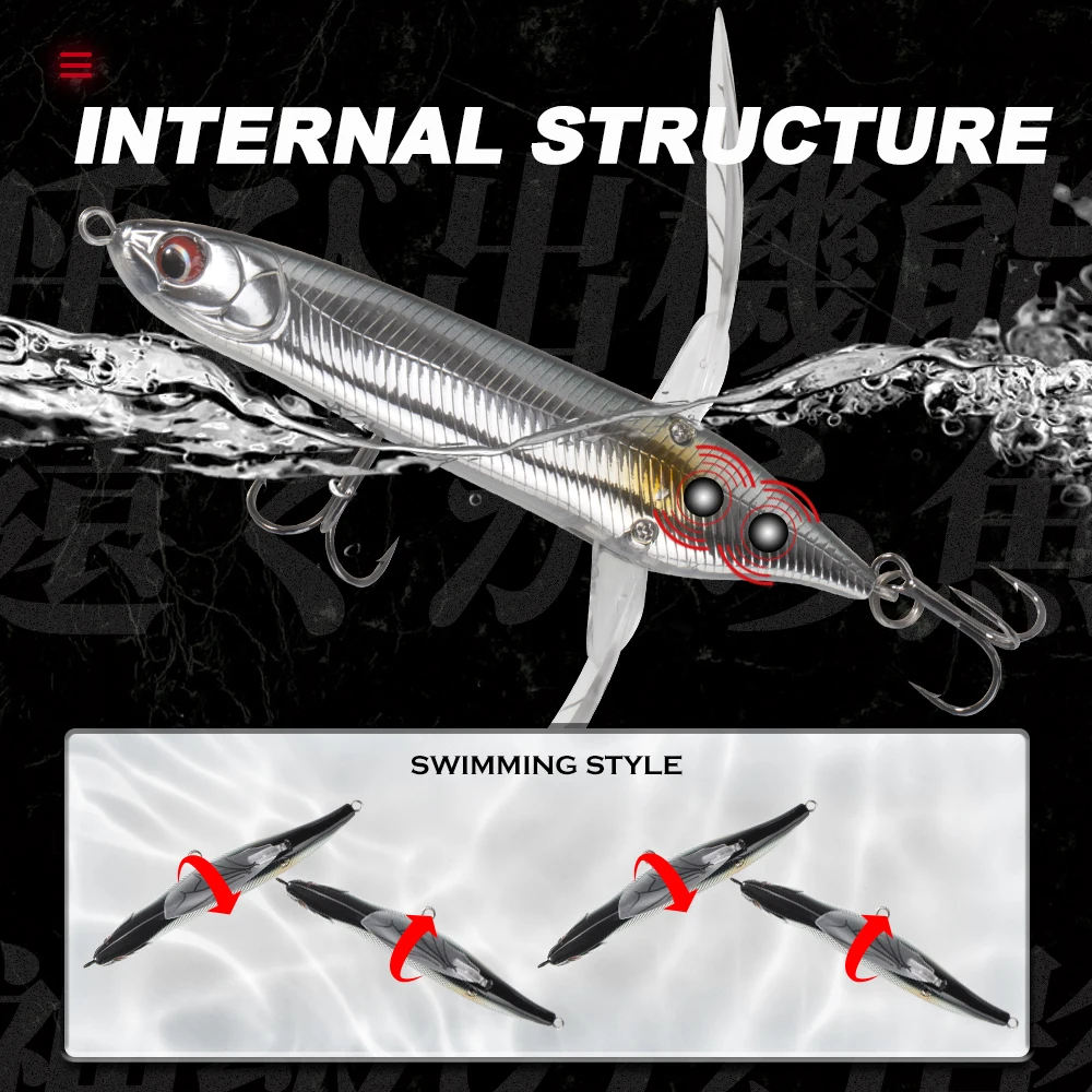 Hunthouse-señuelo de pesca flotante, cebo duro de 80mm, 6,5g, para agua dulce, trucha, Lucio, aparejos de pesca - imagen 4