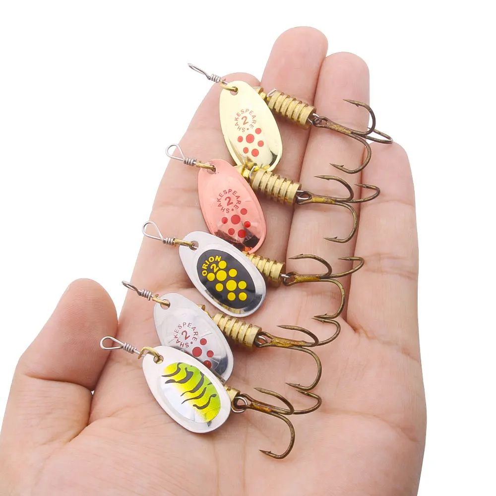 Señuelos Spinner de Metal – Cucharillas doradas y plateadas - imagen 5