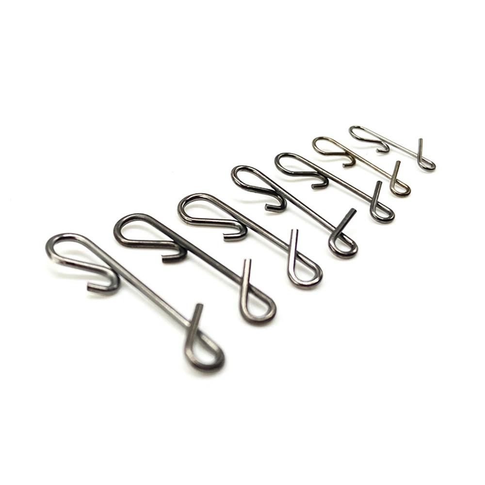 1000 Uds accesorio de Pesca gancho giratorio envoltura Snap línea de Pesca conector de cable Pin a presión sin nudo herramienta de aparejos Kit de señuelo Pesca