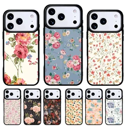 Funda iPhone vintage floral, carcasa trasera elegante y protectora