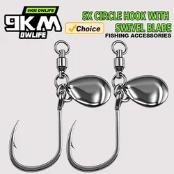 9KM 5X Anzuelos Assist Jigging Lento con Giratorio y Cuchara