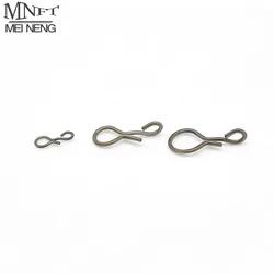MNFT-Pin conector de anzuelo de acero inoxidable, aparejos de pesca con mosca, de cambio rápido, 50 piezas