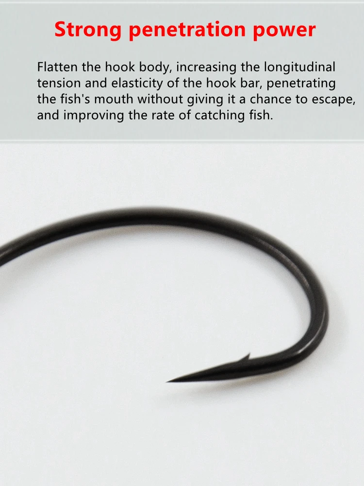 BKK Zhenhun-anzuelo de pesca de gusano de acero de alto carbono, cebo blando con púas, accesorios de pesca, 8003, 8103, 8105 - imagen 3