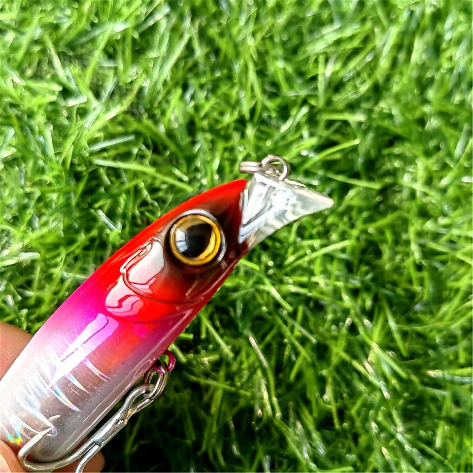 Lápiz duro de pececillo hundido, cebo Wobbler Hybird de 105mm, 32g, 120mm, 42g, pesca de lubina de agua dulce, calidad japonesa, 3 unidades - imagen 2