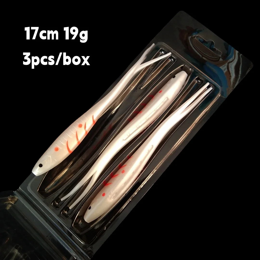 Swolfy señuelos blandos cola horquilla 17 cm TPR cebo para peces trofeo - imagen 5