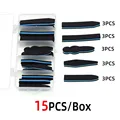 15pcs blue black