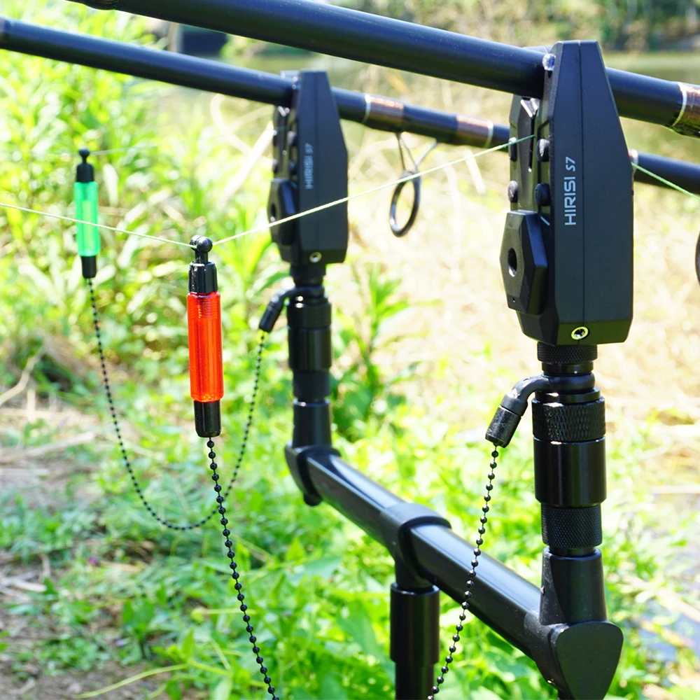 Hirisi-sistema de alarma de pesca inalámbrico, 2 uds., alarma + 1 receptor con 2 uds. Swingers, accesorios indicadores de pesca de carpa impermeables - imagen 2
